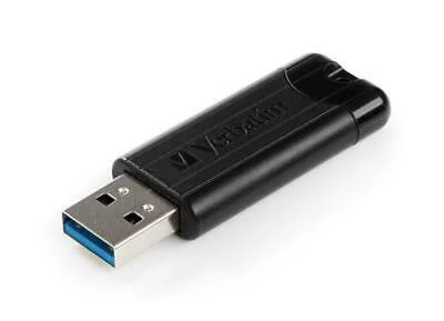 Pen Verbatim 128gb Usb 3.0 Pinstripe Black