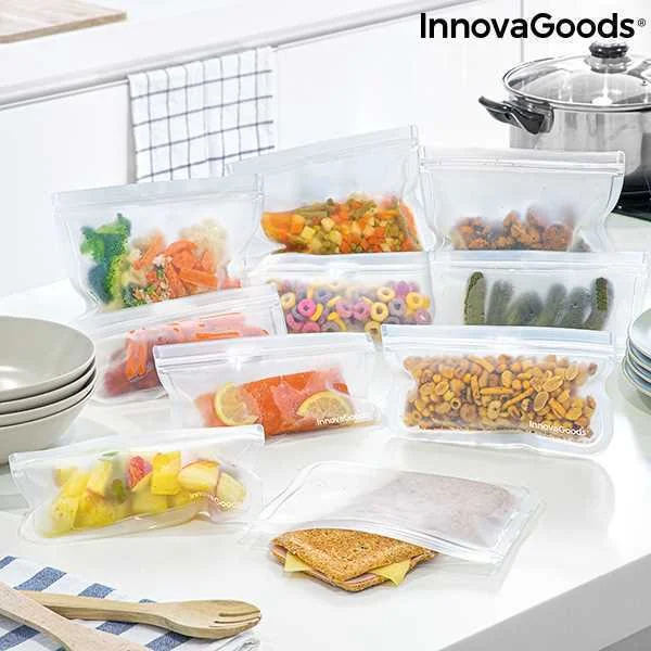 Conjunto de Sacos Reutilizáveis para Alimentos Freco Innovagoods 10 Peças 