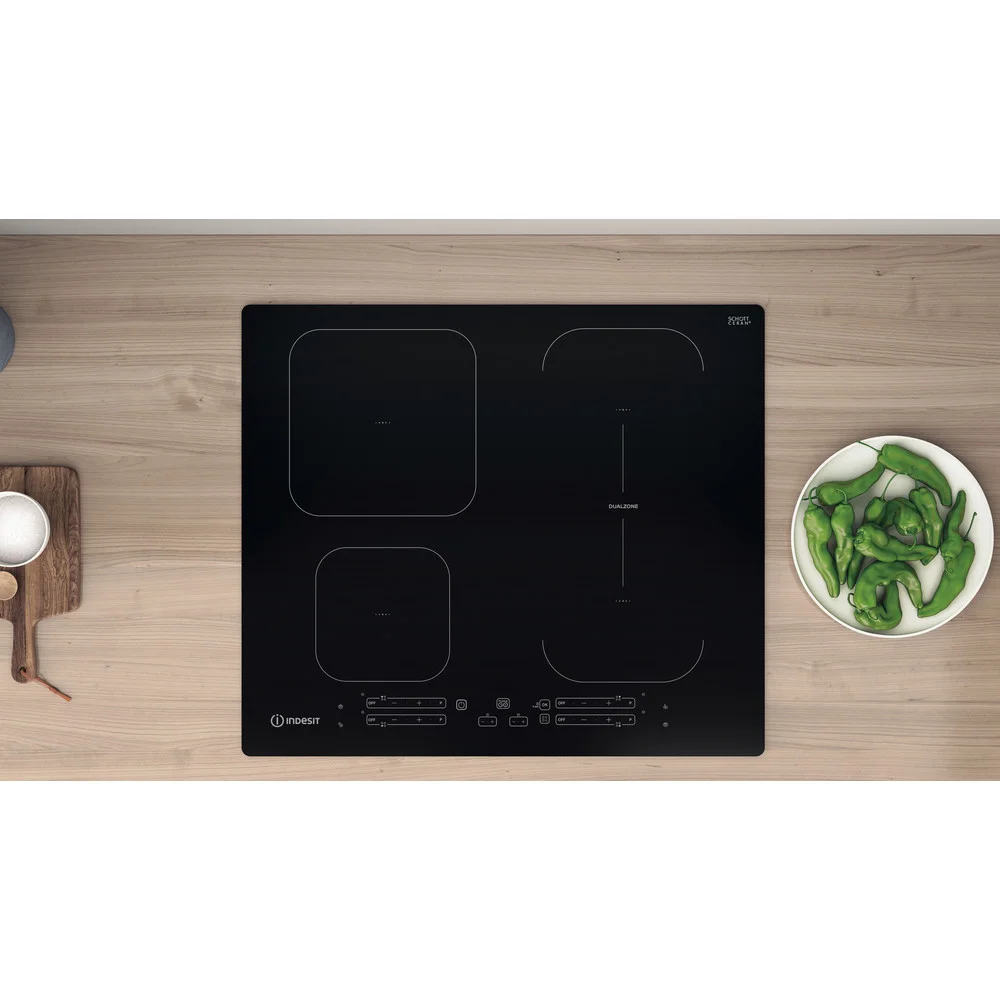 Indesit Ib 65b60 Ne Black Built-In 59 Cm Zone Induction Hob 4 Zone(S)