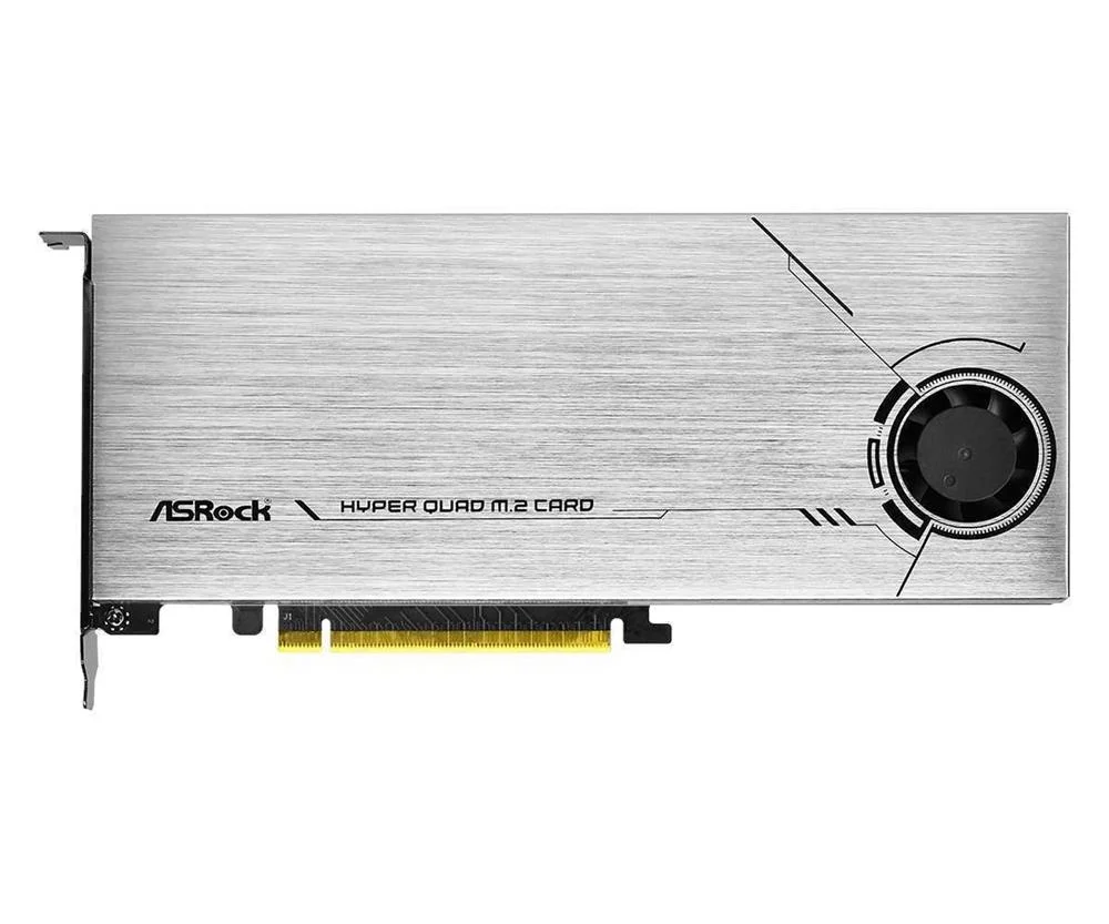 Asrock Hyper Quad M.2 Card - Interface Adapter - M.2 Card - Pcie 4.0 X16