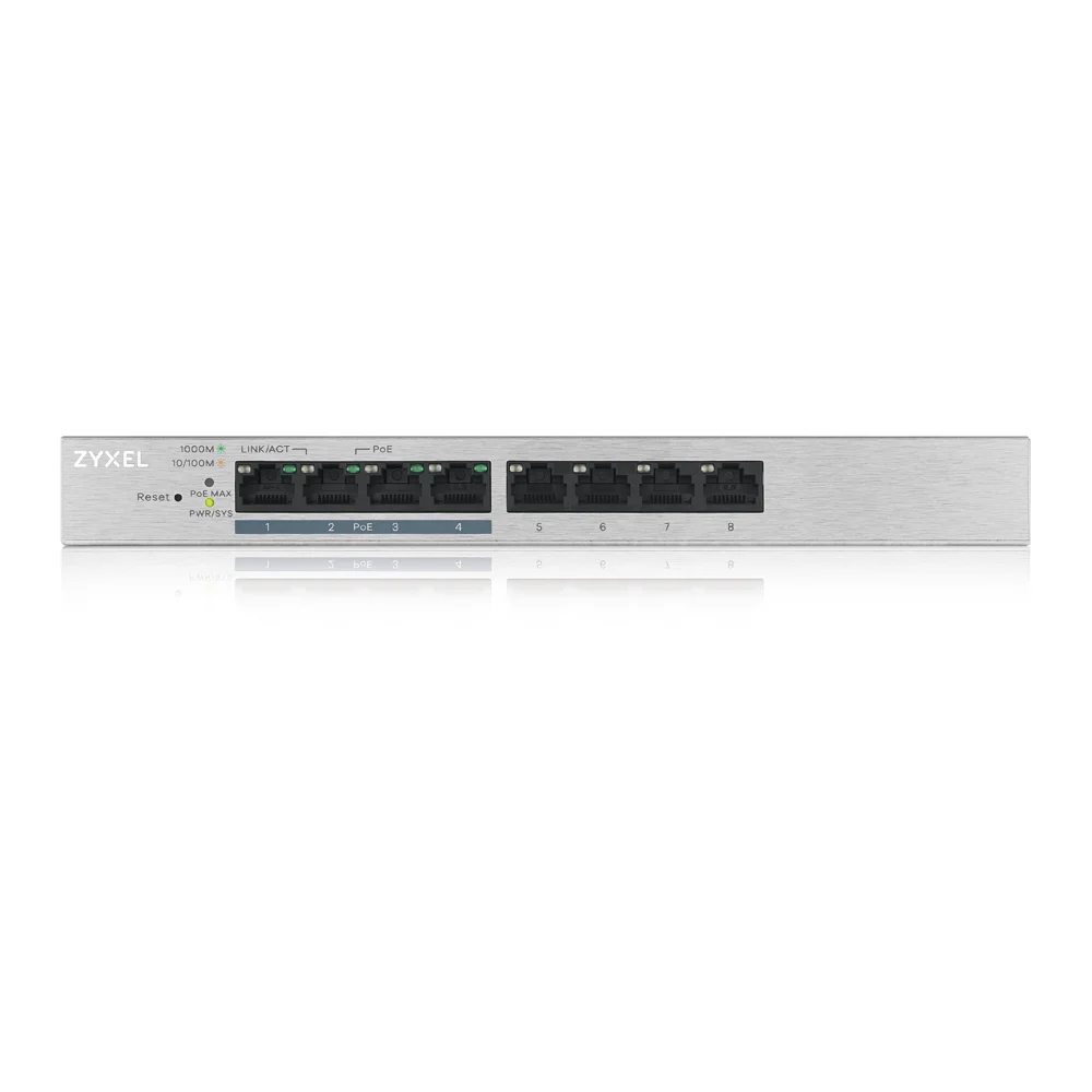 Switch Zyxel Gs1200-8hp V2 8 - 2 Capa