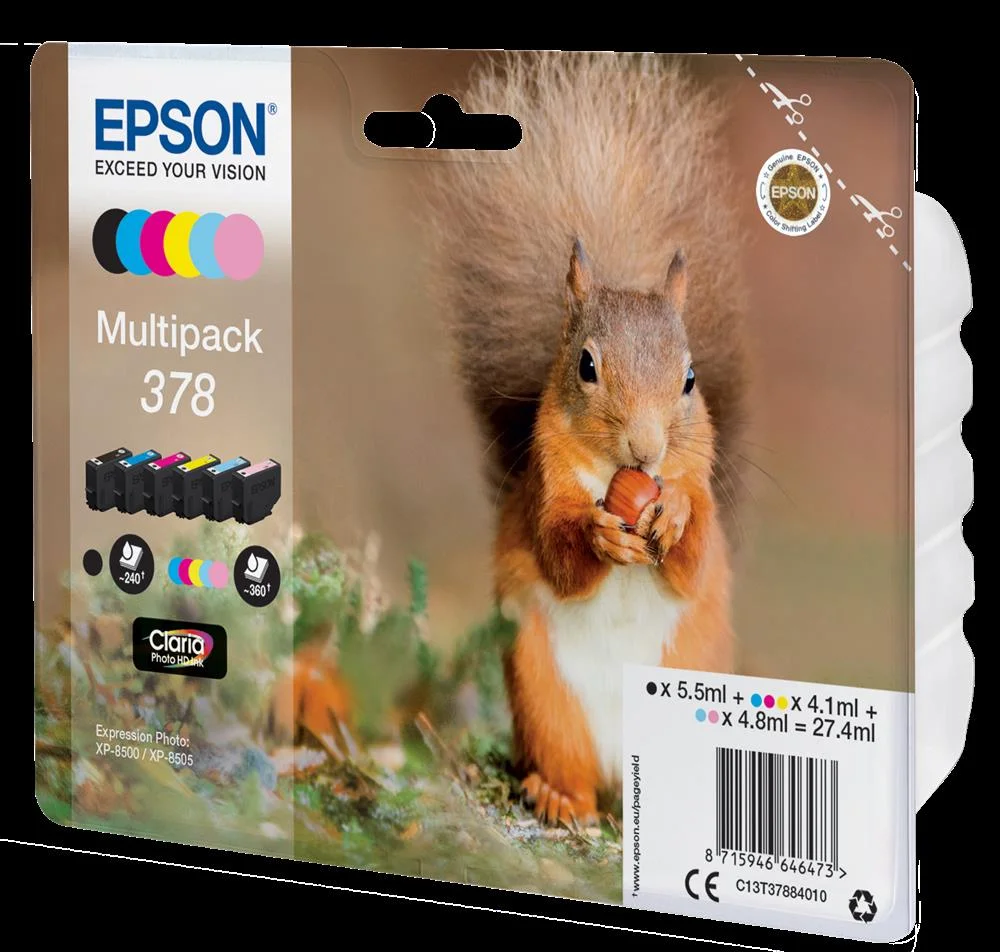Epson Multipack Claria Photo Hd T 378 (6 Cores).