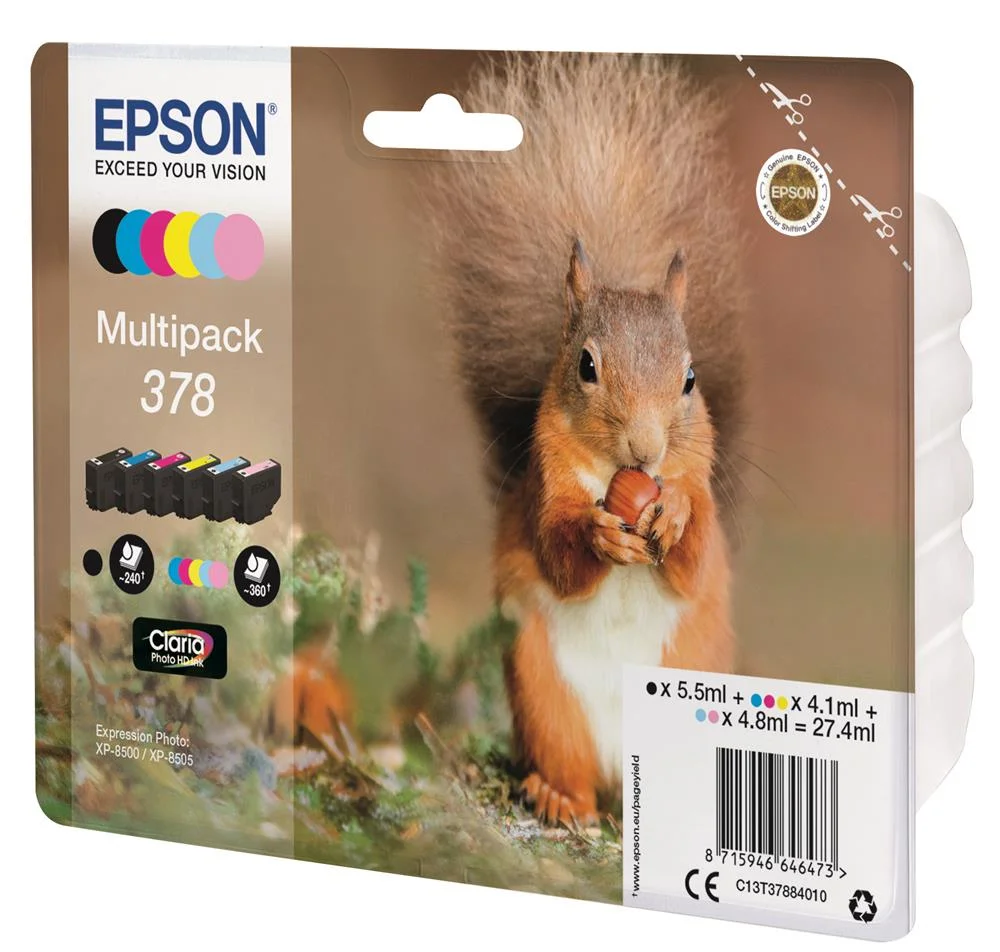 Epson Multipack Claria Photo Hd T 378 (6 Cores).