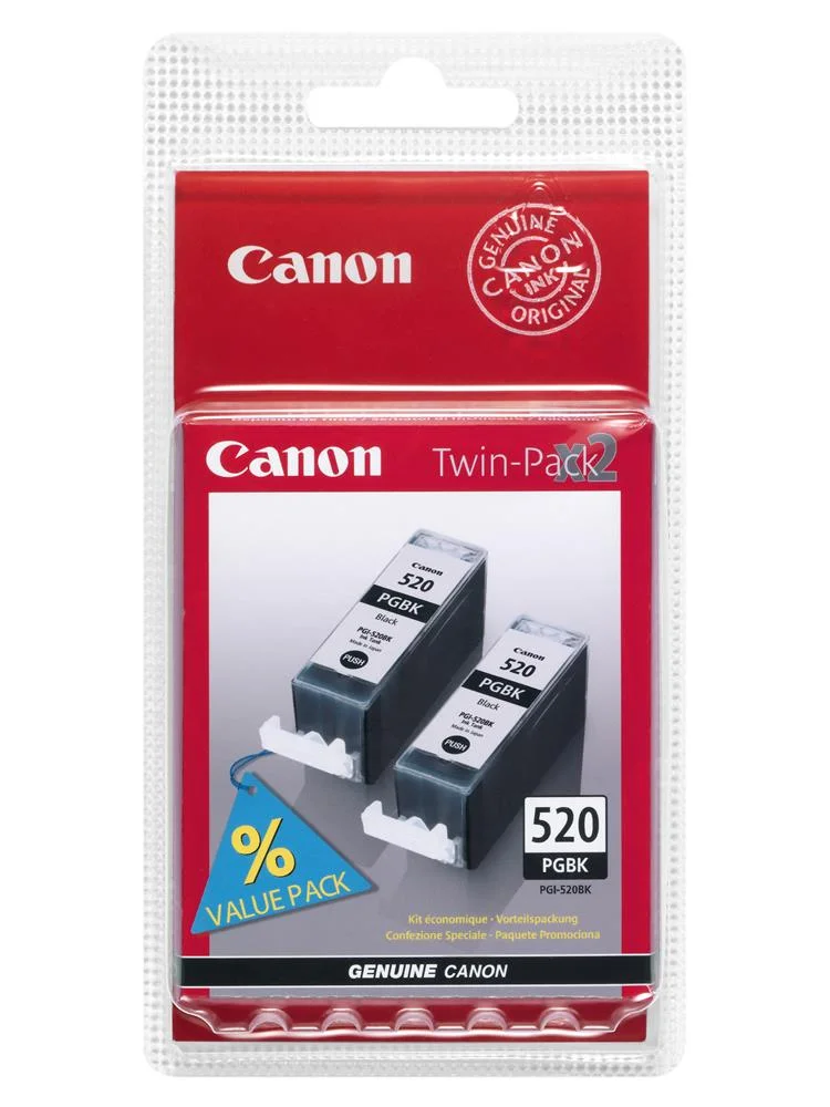 Pack 2x Tinteiros 520 (Preto) - Canon