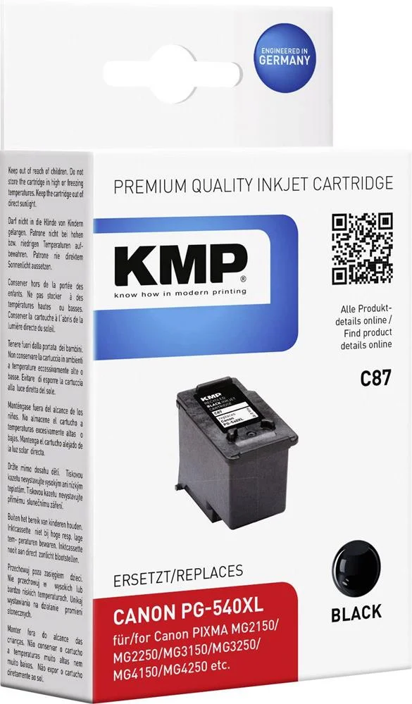 KMP C87 cartucho de tinta preta compatível com Ca.