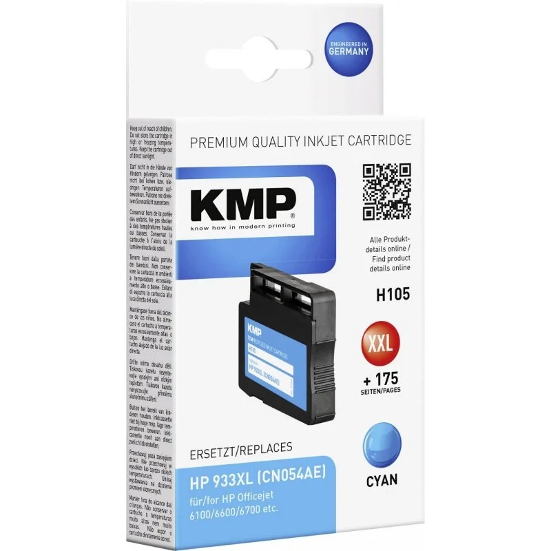 KMP H105 cartucho de tinta ciano komp. com HP CN .