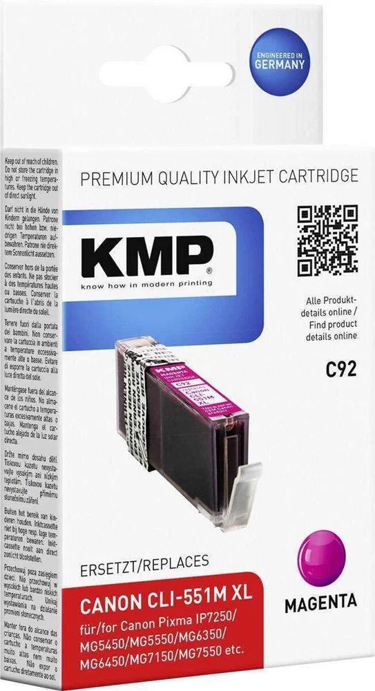 Cartucho de tinta KMP C92 magenta comp. com Canon