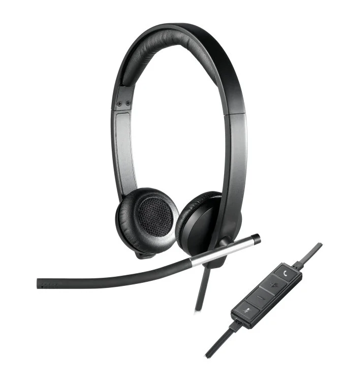Auscultadores Headset H650e Stereo Usb Preto - Logitech