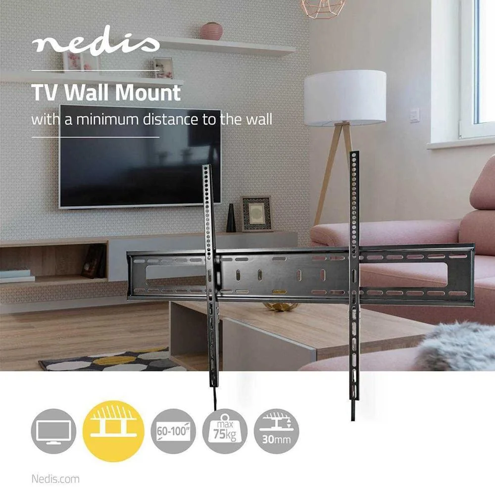 Suporte De Parede Fixo Para Tv 60-100" Máx. 75 Kg