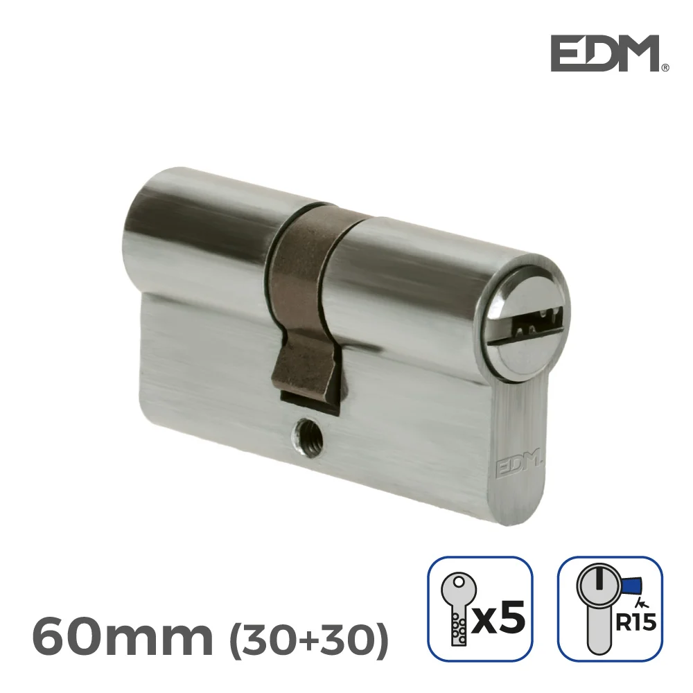 Canhão Niquel 60MM (30+30MM) Com 5 Chaves Seguran.