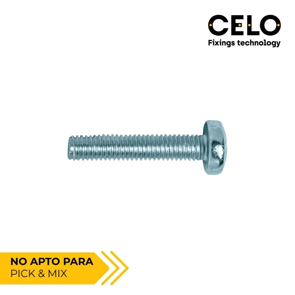 Caixa 250 Unid. Parafuso Métrica Cabeça de Queijo Philips Din/Ref 7985 Ø5x15mm Zincado Celo
