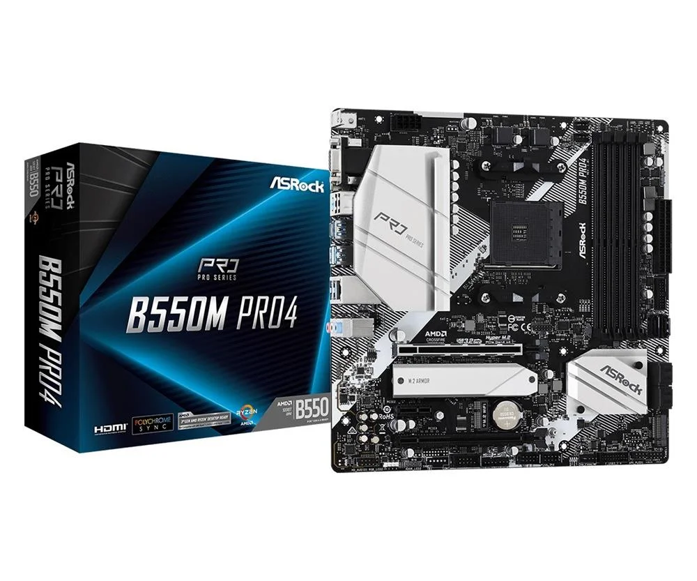 Asrock B550m Pro4 Socket Am4 Micro Atx Amd  B550