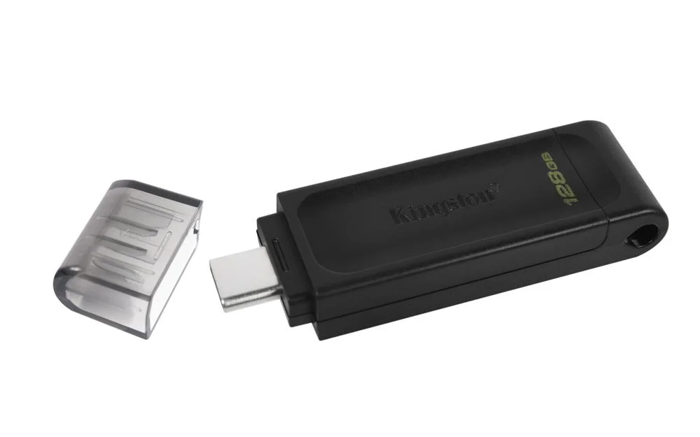 Pen Drive Datatraveler 70 128gb Usb-C 3.2 Gen 1 Preto - Kingston