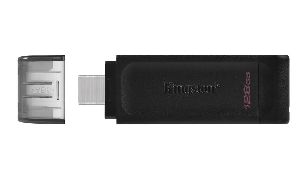 Pen Drive Datatraveler 70 128gb Usb-C 3.2 Gen 1 Preto - Kingston