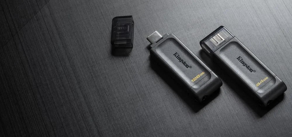 Pen Drive Datatraveler 70 128gb Usb-C 3.2 Gen 1 Preto - Kingston