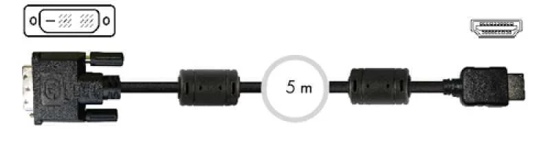 Cabo Dvi-D 19 Macho - Hdmi Macho 5m - Fonestar