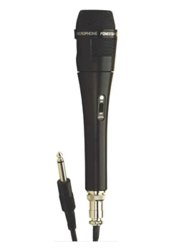 Microfone dinâmico unidirecional.