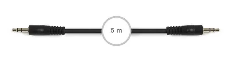 Cabo Áudio Jack 3,5mm Macho - Jack 3,5mm Macho 5 Mts - Fonestar