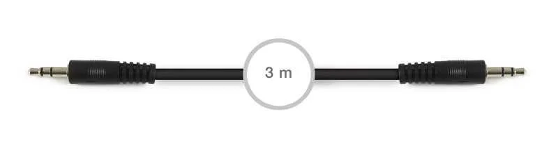 Cabo Áudio Jack 3,5mm Macho - Jack 3,5mm Macho 3m - Fonestar