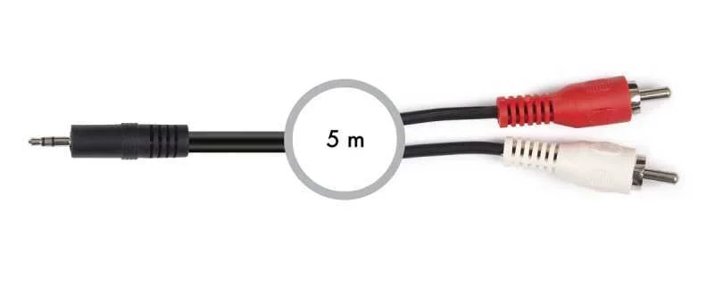 Cable Audio Jack 35mm a 2 Rca, 5m