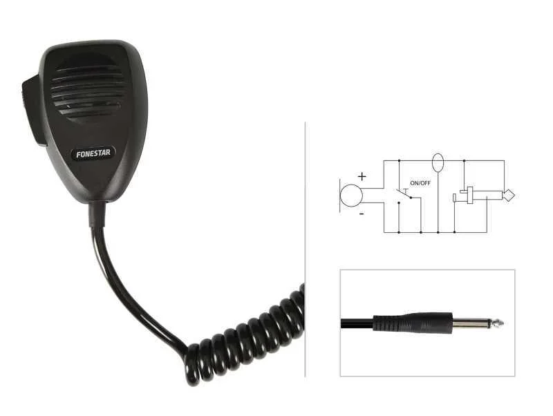 Microfone de comunicações de mão