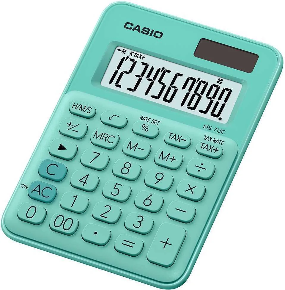 Calculadora Casio MS-7UC Verde Plástico