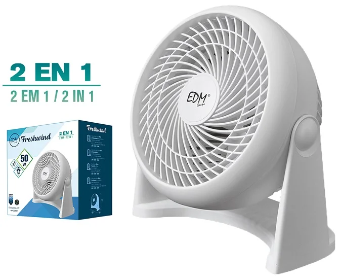 Ventoinha 2 em 1 (Chão e Parede) Branco 50w  Asp.