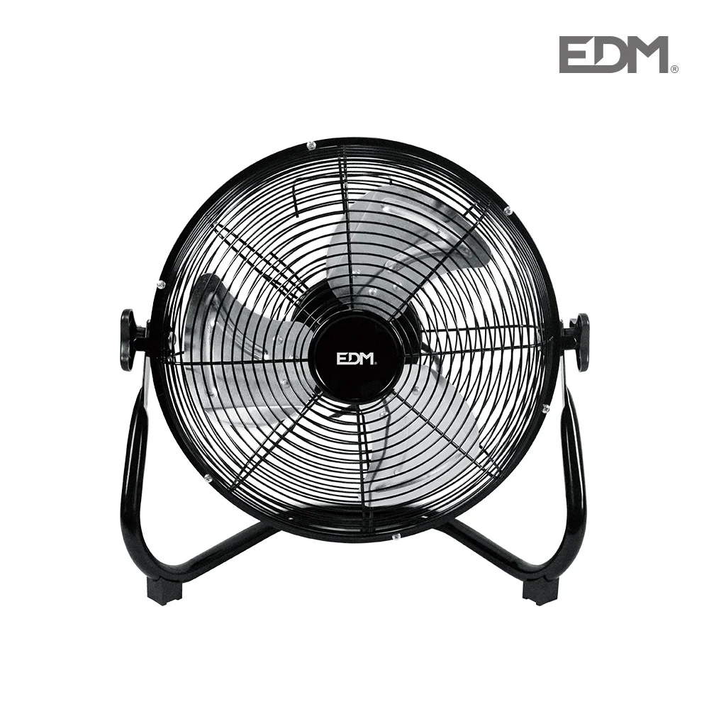 Ventoinha  Industrial de Chão Preto 45w   Aspas .