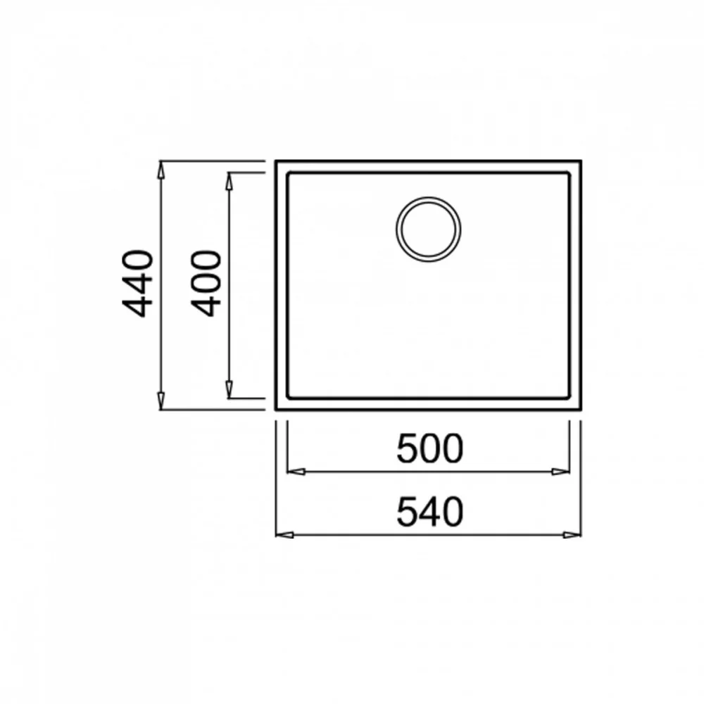 Sink Suspended Square 50.40 Tg Czarny