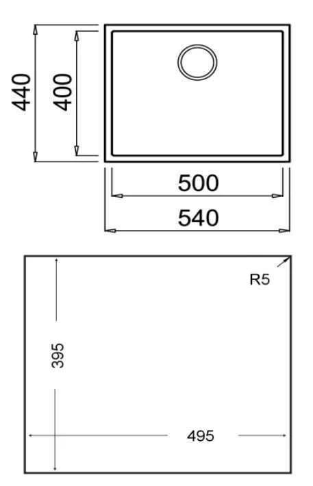 LAVA LOUÇA TEKA - SQUARE 50.40 TG - ARTIC WHITE