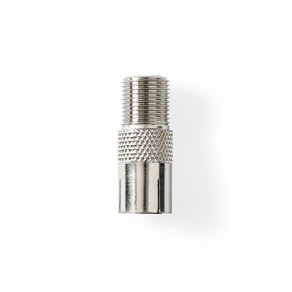 Adaptador de Satélite Y Antena | F Hembra | Iec (Coaxial) Hembra | Niquelado | 75 Ohm | Recto | Meta