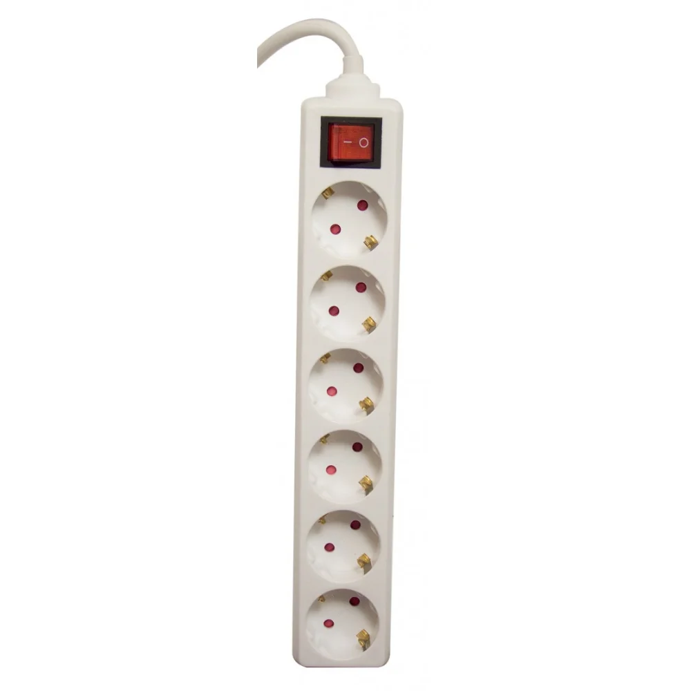 Bloque 6 Bases 16a C/ Interruptor 1.5mm2 3500w 3m
