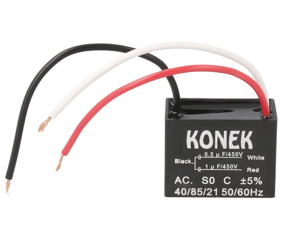 Condensador De Arranque Duplo 0.5+1uf 450v 3 Fios