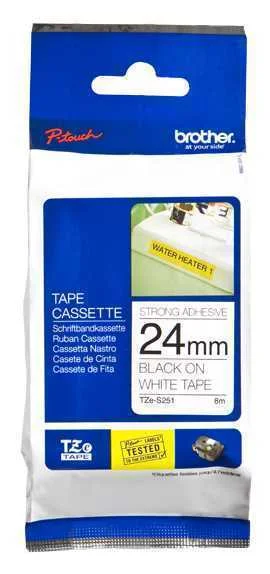 Brother Fita 24mm Branco/Preto