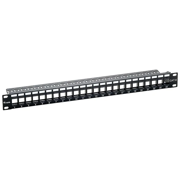 Equip Patch Panel 19" Modular 24p 1u Utp Vazio Pr.