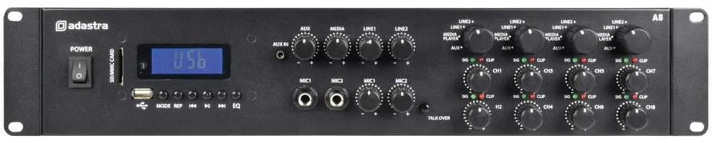 Amplificador Pa Stereo Multi Zona 8x200w