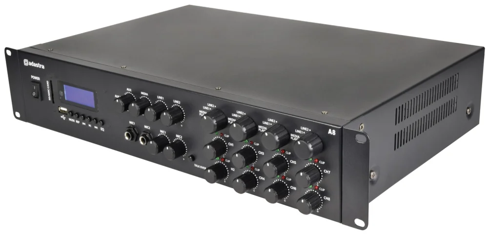 Amplificador Pa Stereo Multi Zona 8x200w