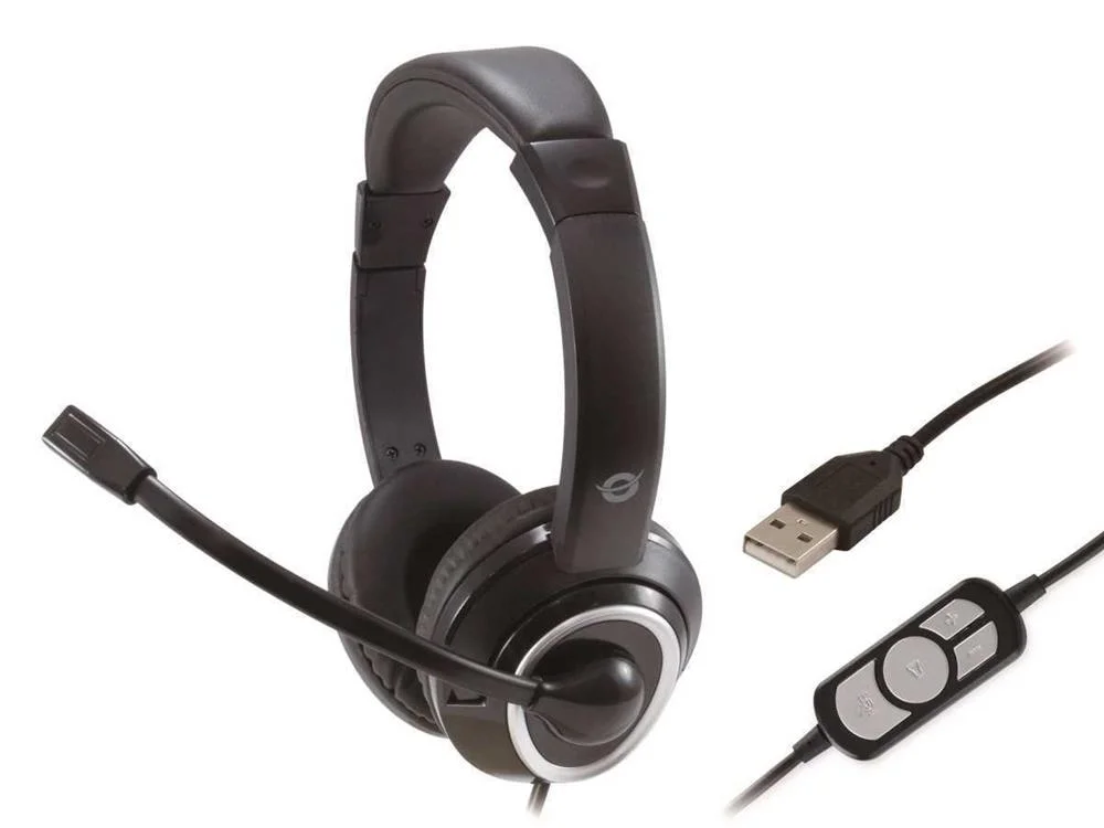 Auriculares Conceptronic Polona Preto 