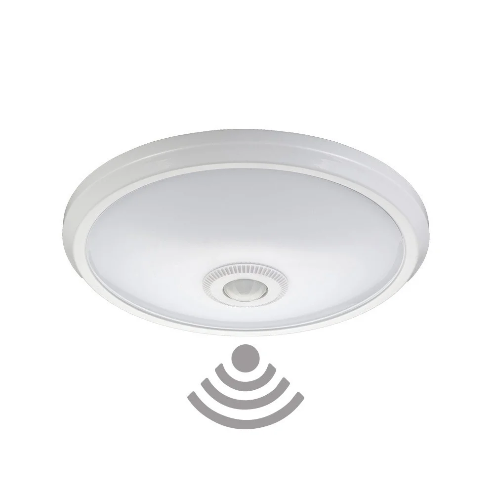 Aplique Led De Superficie Com Sensor E Luz De Eme.