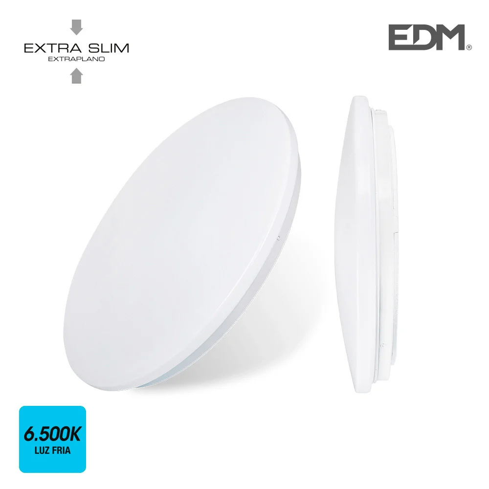 Candeeiro de Teto/Parede de Superfície LED 18w 6500k Ø33x6,6cm Edm