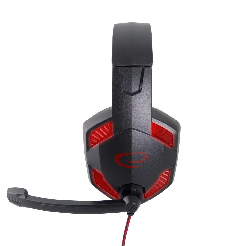 Headset Esperanza Egh400  Head-Band Black Red