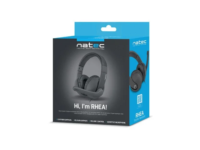 Auriculares com Microfone Natec Rhea Preto