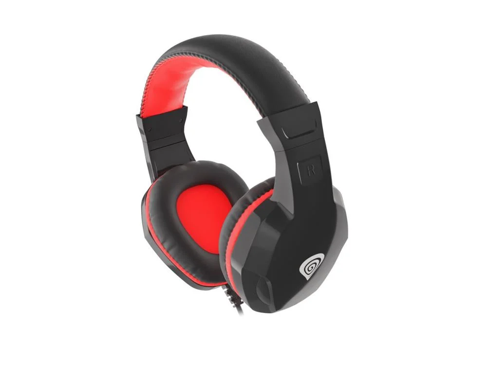 Auscultadores Headset Gaming Argon 110 C/ Microfone Preto/Vermelho - Genesis