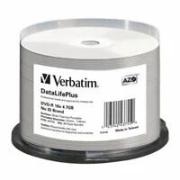 1x50 Verbatim Dvd-R 4,7gb 16x Wide Printable Non-Id