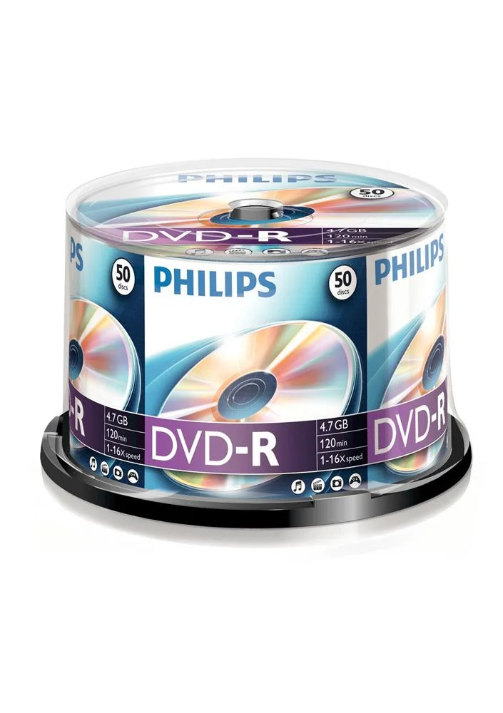 1x50 Philips Dvd-R 4,7 Gb 16x Sp