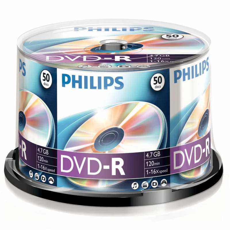 1x50 Philips Dvd-R 4,7 Gb 16x Sp