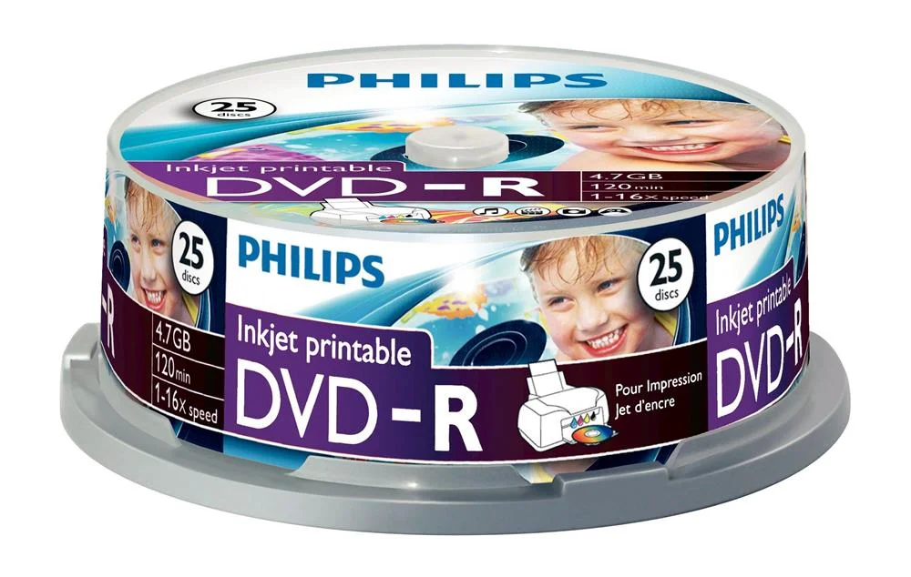 1x25 Philips Dvd-R 4,7 Gb 16x Iw Sp