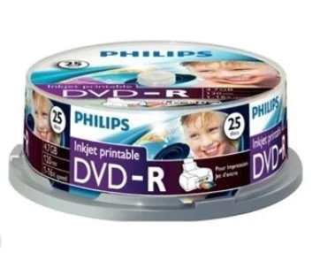 1x25 Philips Dvd-R 4,7 Gb 16x Iw Sp