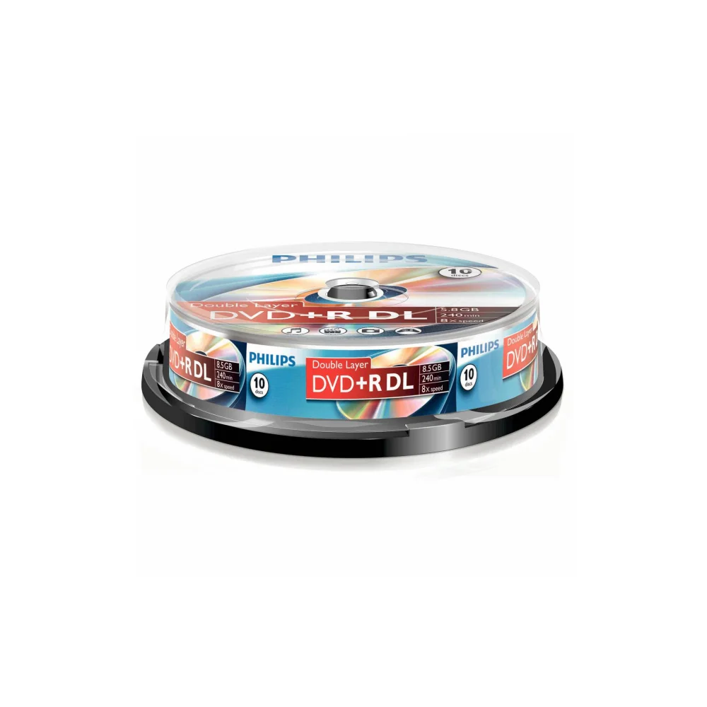 1x10 Philips DVD R 8,5GB DL 8x SP