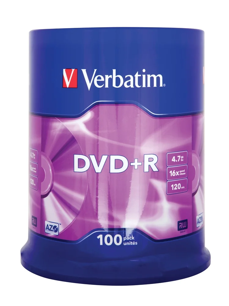 Verbatim Dvd+R Matt Silver 4.7 Gb 100 Pc(S)